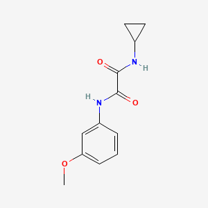 molecular formula C12H14N2O3 B2814667 N-环丙基-N'-(3-甲氧基苯基)氧代胺 CAS No. 345366-88-3