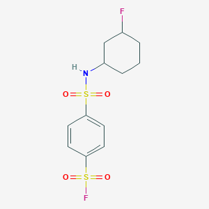 molecular formula C12H15F2NO4S2 B2814672 4-[(3-Fluorocyclohexyl)sulfamoyl]benzenesulfonyl fluoride CAS No. 2305540-96-7