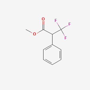 molecular formula C10H9F3O2 B2814680 Methyl 3,3,3-Trifluoro-2-phenylpropionate CAS No. 184414-29-7
