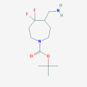 molecular formula C12H22F2N2O2 B2814681 Tert-butyl 5-(aminomethyl)-4,4-difluoroazepane-1-carboxylate CAS No. 1784338-38-0