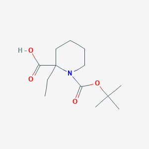 2-Ethyl-1-[(2-methylpropan-2-yl)oxycarbonyl]piperidine-2-carboxylic acid