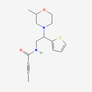 molecular formula C15H20N2O2S B2814713 N-[2-(2-Methylmorpholin-4-yl)-2-thiophen-2-ylethyl]but-2-ynamide CAS No. 2411235-88-4