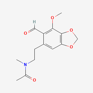 N-[2-(6-formyl-7-methoxy-1,3-benzodioxol-5-yl)ethyl]-N-methylacetamide