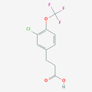 molecular formula C10H8ClF3O3 B2814727 3-[3-Chloro-4-(trifluoromethoxy)phenyl]propanoic acid CAS No. 1261873-29-3