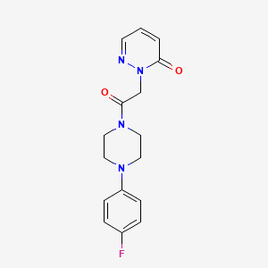 molecular formula C16H17FN4O2 B2814728 2-(2-(4-(4-fluorophenyl)piperazin-1-yl)-2-oxoethyl)pyridazin-3(2H)-one CAS No. 1210252-36-0