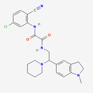 molecular formula C25H28ClN5O2 B2814731 N1-(5-chloro-2-cyanophenyl)-N2-(2-(1-methylindolin-5-yl)-2-(piperidin-1-yl)ethyl)oxalamide CAS No. 922083-46-3
