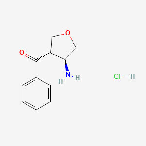 [(3S,4S)-4-Aminooxolan-3-yl]-phenylmethanone;hydrochloride