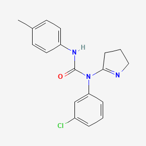 molecular formula C18H18ClN3O B2814751 1-(3-chlorophenyl)-1-(3,4-dihydro-2H-pyrrol-5-yl)-3-(p-tolyl)urea CAS No. 905761-46-8