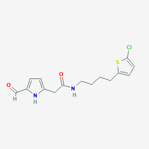N-[4-(5-Chlorothiophen-2-yl)butyl]-2-(5-formyl-1H-pyrrol-2-yl)acetamide