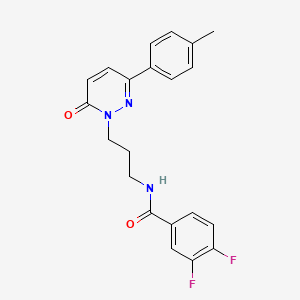 molecular formula C21H19F2N3O2 B2814764 3,4-difluoro-N-(3-(6-oxo-3-(p-tolyl)pyridazin-1(6H)-yl)propyl)benzamide CAS No. 1021075-64-8