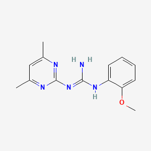molecular formula C14H17N5O B2814765 N-(4,6-dimethylpyrimidin-2-yl)-N'-(2-methoxyphenyl)guanidine CAS No. 304868-09-5