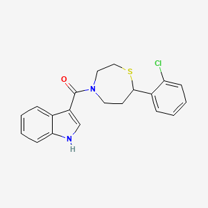 (7-(2-chlorophenyl)-1,4-thiazepan-4-yl)(1H-indol-3-yl)methanone
