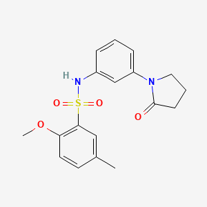 2-methoxy-5-methyl-N-(3-(2-oxopyrrolidin-1-yl)phenyl)benzenesulfonamide