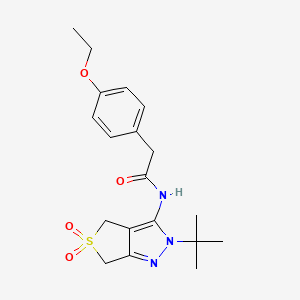 N-(2-tert-butyl-5,5-dioxo-4,6-dihydrothieno[3,4-c]pyrazol-3-yl)-2-(4-ethoxyphenyl)acetamide