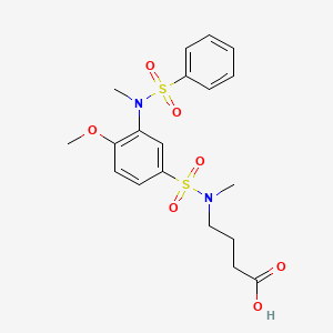 4-(4-methoxy-N-methyl-3-(N-methylphenylsulfonamido)phenylsulfonamido)butanoic acid