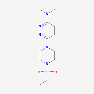 molecular formula C12H21N5O2S B2814795 6-(4-(乙基磺酰基)哌嗪-1-基)-N,N-二甲基吡啶并[1,2,3]嘧啶-3-胺 CAS No. 1334369-60-6