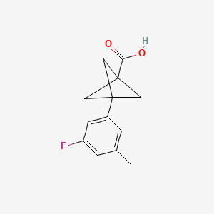molecular formula C13H13FO2 B2814796 3-(3-Fluoro-5-methylphenyl)bicyclo[1.1.1]pentane-1-carboxylic acid CAS No. 2287310-28-3