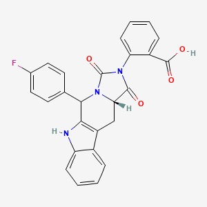 2-[(11aS)-5-(4-fluorophenyl)-1,3-dioxo-5,6,11,11a-tetrahydro-1H-imidazo[1',5':1,6]pyrido[3,4-b]indol-2(3H)-yl]benzoic acid
