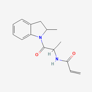 N-[1-(2-Methyl-2,3-dihydroindol-1-yl)-1-oxopropan-2-yl]prop-2-enamide