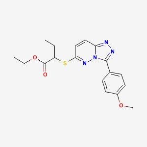 molecular formula C18H20N4O3S B2814814 Ethyl 2-((3-(4-methoxyphenyl)-[1,2,4]triazolo[4,3-b]pyridazin-6-yl)thio)butanoate CAS No. 852376-87-5