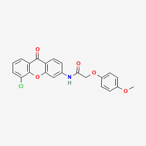 molecular formula C22H16ClNO5 B2814818 N-(5-chloro-9-oxo-9H-xanthen-3-yl)-2-(4-methoxyphenoxy)acetamide CAS No. 886152-13-2