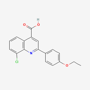 molecular formula C18H14ClNO3 B2814824 8-Chloro-2-(4-ethoxyphenyl)quinoline-4-carboxylic acid CAS No. 862663-08-9