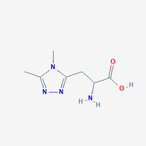 molecular formula C7H12N4O2 B2814829 2-Amino-3-(4,5-dimethyl-1,2,4-triazol-3-yl)propanoic acid CAS No. 1480461-04-8