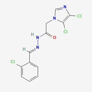 N-[(E)-(2-Chlorophenyl)methylideneamino]-2-(4,5-dichloroimidazol-1-yl)acetamide