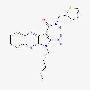 2-amino-1-pentyl-N-[(thiophen-2-yl)methyl]-1H-pyrrolo[2,3-b]quinoxaline-3-carboxamide