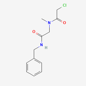 molecular formula C12H15ClN2O2 B2814840 N-Benzyl-2-[(2-chloroacetyl)-methylamino]acetamide CAS No. 1903351-98-3