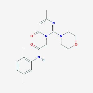 molecular formula C19H24N4O3 B2814847 N-(2,5-二甲基苯基)-2-(4-甲基-2-吗啉-4-基-6-氧代嘧啶-1(6H)-基)乙酰胺 CAS No. 1251667-63-6