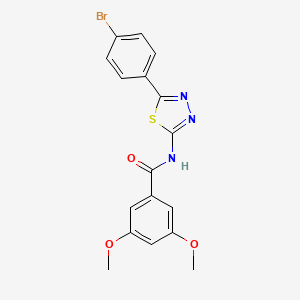 molecular formula C17H14BrN3O3S B2814852 N-[5-(4-bromophenyl)-1,3,4-thiadiazol-2-yl]-3,5-dimethoxybenzamide CAS No. 391227-46-6