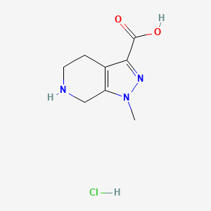 1-methyl-1H,4H,5H,6H,7H-pyrazolo[3,4-c]pyridine-3-carboxylic acid hydrochloride