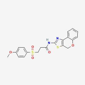 molecular formula C20H18N2O5S2 B2814861 N-(4H-咯吩并[4,3-d]噻唑-2-基)-3-((4-甲氧基苯基)磺酰)丙酰胺 CAS No. 922984-88-1