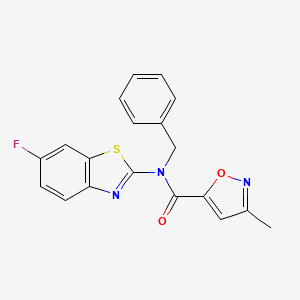 molecular formula C19H14FN3O2S B2814862 N-benzyl-N-(6-fluorobenzo[d]thiazol-2-yl)-3-methylisoxazole-5-carboxamide CAS No. 946317-49-3