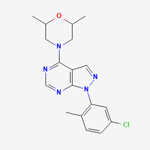 molecular formula C18H20ClN5O B2814876 1-(5-chloro-2-methylphenyl)-4-(2,6-dimethylmorpholin-4-yl)-1H-pyrazolo[3,4-d]pyrimidine CAS No. 890938-08-6