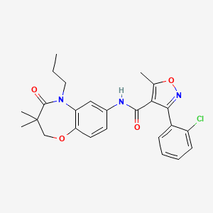 3-(2-chlorophenyl)-N-(3,3-dimethyl-4-oxo-5-propyl-2,3,4,5-tetrahydrobenzo[b][1,4]oxazepin-7-yl)-5-methylisoxazole-4-carboxamide