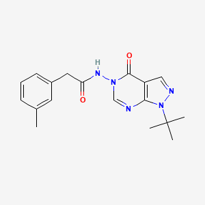 molecular formula C18H21N5O2 B2814883 N-(1-(叔丁基)-4-氧代-1H-吡唑并[3,4-d]嘧啶-5(4H)-基)-2-(间甲苯基)乙酰胺 CAS No. 899995-82-5