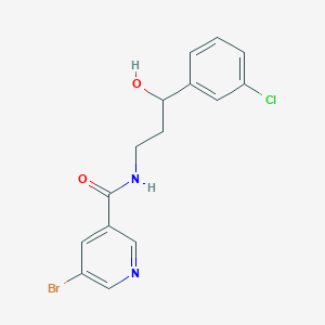 molecular formula C15H14BrClN2O2 B2814885 5-bromo-N-(3-(3-chlorophenyl)-3-hydroxypropyl)nicotinamide CAS No. 2034520-94-8