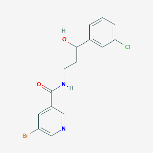 5-bromo-N-[3-(3-chlorophenyl)-3-hydroxypropyl]pyridine-3-carboxamide