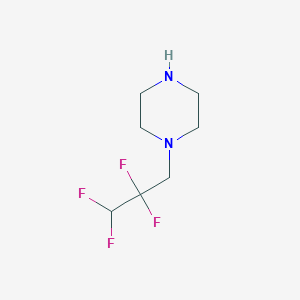 molecular formula C7H12F4N2 B2814889 1-(2,2,3,3-Tetrafluoropropyl)piperazine CAS No. 23476-98-4