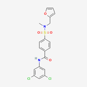 molecular formula C19H16Cl2N2O4S B2814893 N-(3,5-dichlorophenyl)-4-(N-(furan-2-ylmethyl)-N-methylsulfamoyl)benzamide CAS No. 922991-19-3