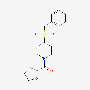 (4-(Benzylsulfonyl)piperidin-1-yl)(tetrahydrofuran-2-yl)methanone
