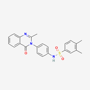 3,4-dimethyl-N-[4-(2-methyl-4-oxoquinazolin-3-yl)phenyl]benzenesulfonamide