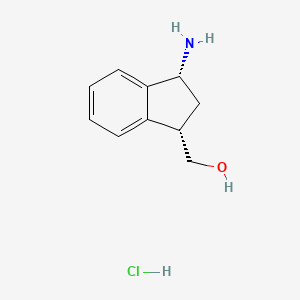 molecular formula C10H14ClNO B2814909 [(1S,3R)-3-Amino-2,3-dihydro-1H-inden-1-yl]methanol;hydrochloride CAS No. 2095396-79-3