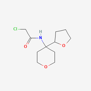 2-Chloro-N-[4-(oxolan-2-yl)oxan-4-yl]acetamide