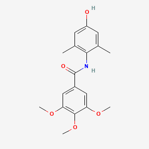 molecular formula C18H21NO5 B2814923 N-(4-hydroxy-2,6-dimethylphenyl)-3,4,5-trimethoxybenzamide CAS No. 321688-23-7