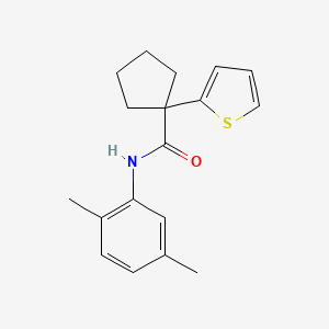 N-(2,5-dimethylphenyl)-1-(thiophen-2-yl)cyclopentanecarboxamide