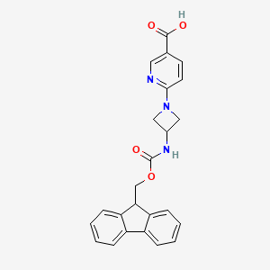 molecular formula C24H21N3O4 B2814927 6-[3-({[(9H-芴-9-基)甲氧基]羰基}氨基)氮杂环丁烷-1-基]吡啶-3-羧酸 CAS No. 2138357-77-2