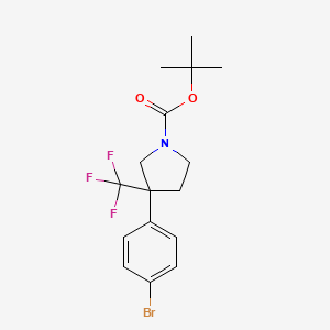 Tert-butyl 3-(4-bromophenyl)-3-(trifluoromethyl)pyrrolidine-1-carboxylate